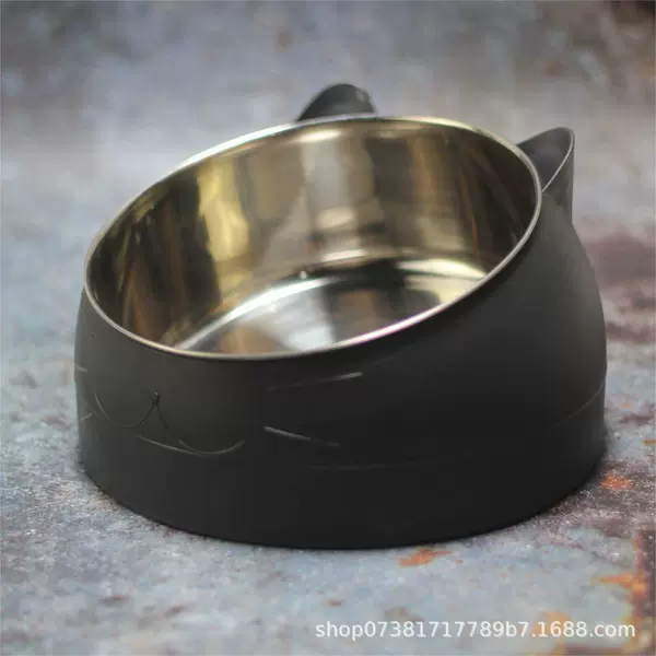 Special small cat ear bowl (black) 100ml