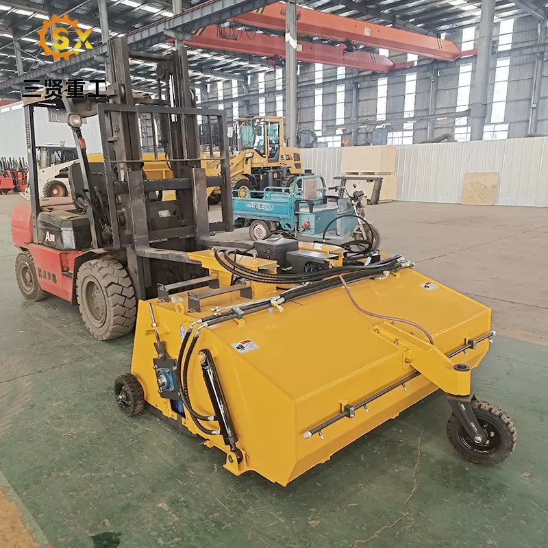 三贤重工叉车扫地机前进式全封闭清扫器自动卸料省时省力