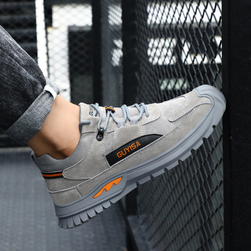 Labor protection shoes autumn and winter men's wholesale anti-smash and anti-puncture steel toe caps comfortable soft sole safety shoes construction site protective shoes wholesale