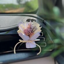 车载花创意车载干花花束车内饰汽车出风口空调内饰迷你香薰成品花