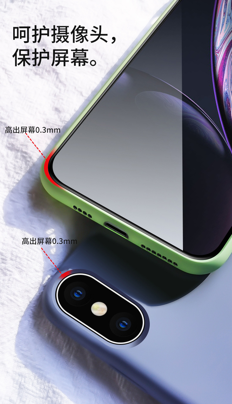 Apple X cep telefonu kılıfı için uygundur iPhonexsmax cep telefonu kılıfı XR düşmeyi önleyici ultra ince sert silikon 11 şeffaf beyaz xs