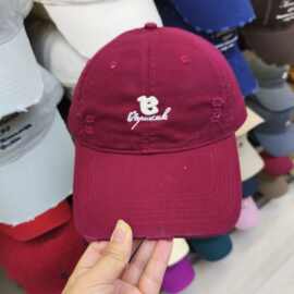 实拍跨境新款字母B棒球帽子男女韩版休闲户外出游遮阳鸭舌帽批发