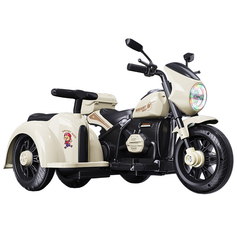 Nuevo triciclo eléctrico para niños para dos personas con mochila recargable y motocicleta de control remoto para niños