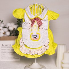 子犬服春夏服小型犬薄い猫牽引ロリータペット赤点小黄熊