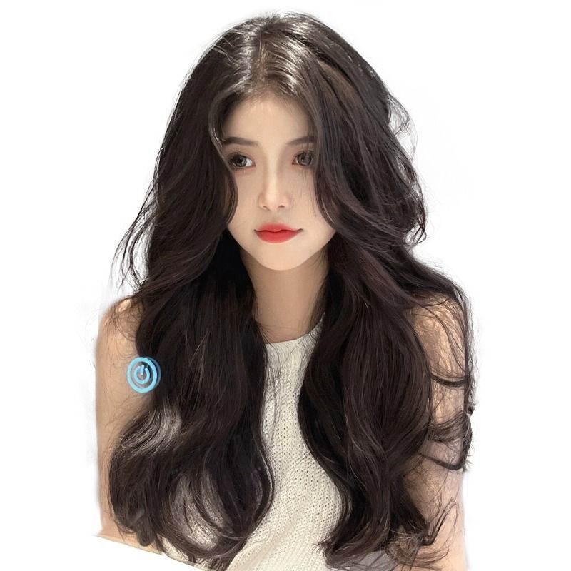 Volumen de crecimiento de cabello largo de tres piezas de Big Wave mujer esponjoso invisible pieza de extensión de cabello sin costuras cabello rizado parche de extensión de cabello ligero