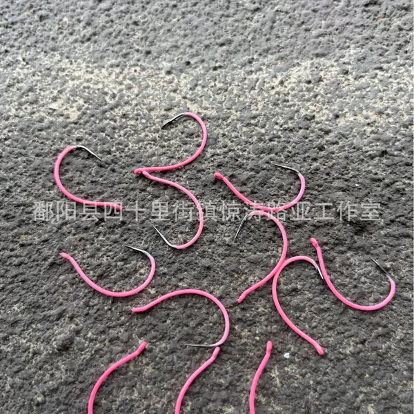 BKK8003 luminous red big yellow croaker special hook thin strip big hook door offshore fish hook boat fishing hook