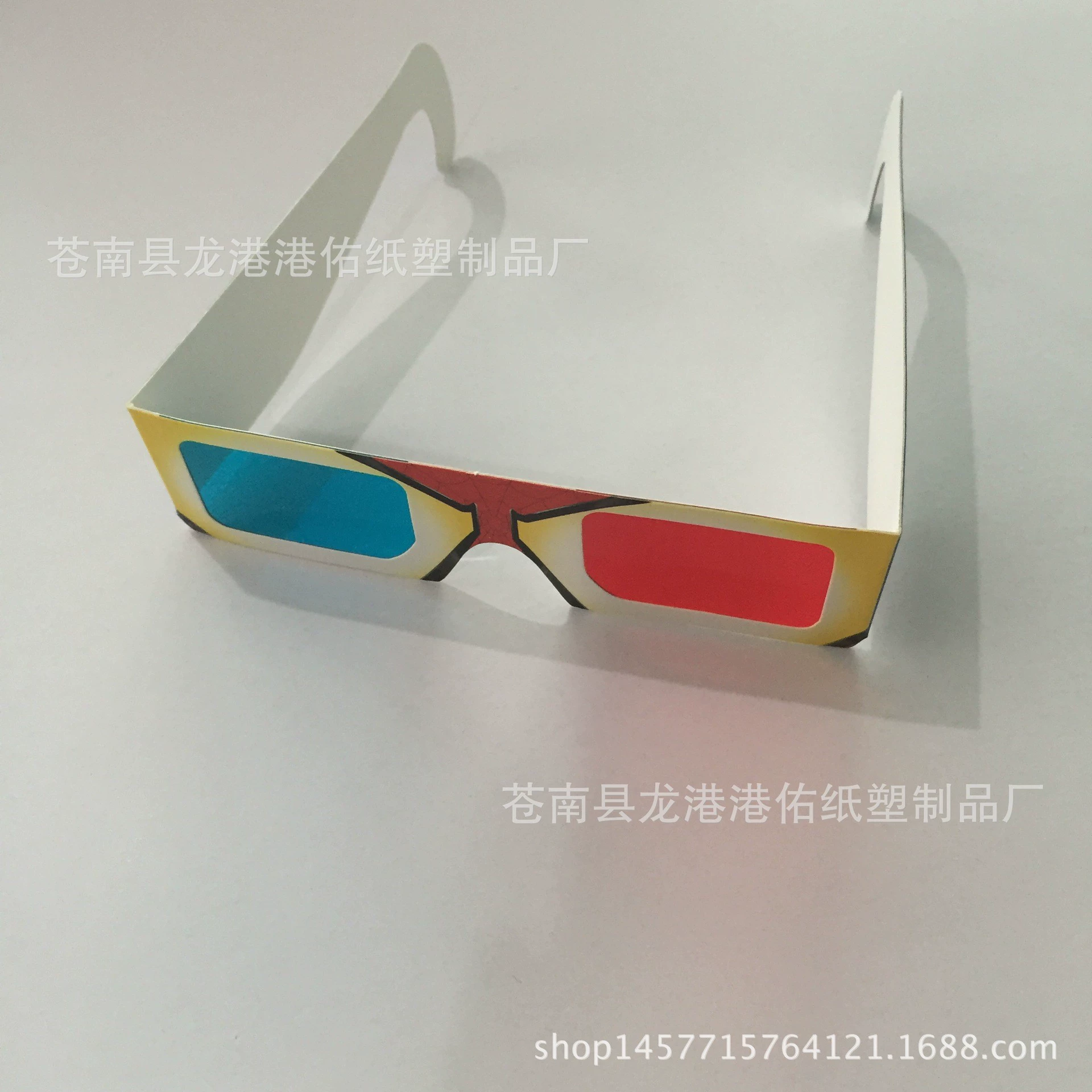 Поставка 3D бумажные очки, красные и синие очки, декодированные очки, одноразовые бумажные очки