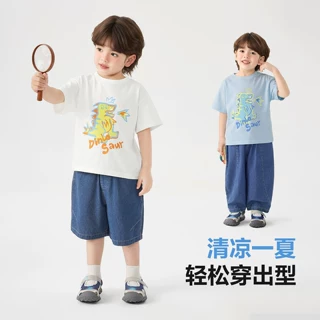 男童纯棉短袖T恤卡通印花夏装半袖2026新款夏季童装儿童百搭上衣