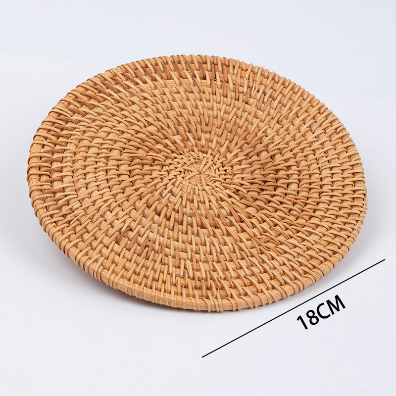 Posavasos de ratán vietnamita, teteras hechas a mano, ceremonia del té, juego de té, mantel de aislamiento térmico, mesa de comedor, plato de salud a prueba de escaldaduras, taza