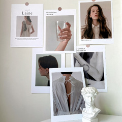 ins風拍照道具擺件英文卡片復古時尚網紅人物裝飾圖拍攝美食美甲