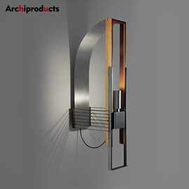 中山工厂中山工厂直销意大利不锈钢金属无烟煤壁灯现代极简客厅餐