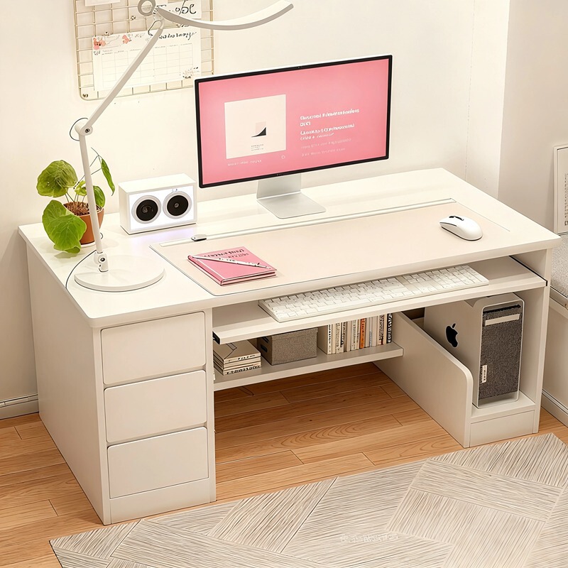 Computer Desk Desktop Home Desk Student Simple Writing Desk Bedroom with Drawer Office Desk Simple Workbench