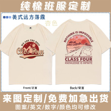 班服t恤学生运动会小学生初高中毕业棉短袖会服logo