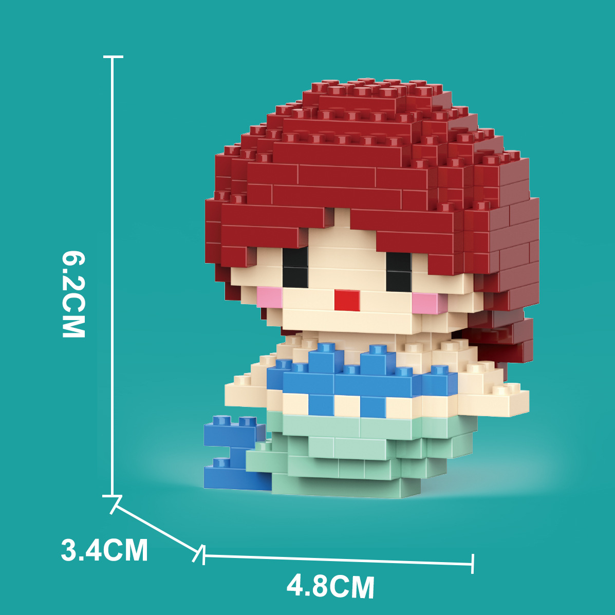 Compatible con LEGO gigante Panda flor azul lindo muñeca de dibujos animados montado bloques construcción juguete para niños puesto caja ciega al por mayor