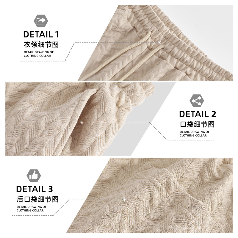 Europa y Estados Unidos ropa de hombre transfronteriza spot verano suelta pantalones cortos de color sólido jacquard correa de hombre casual pantalones cortos de playa