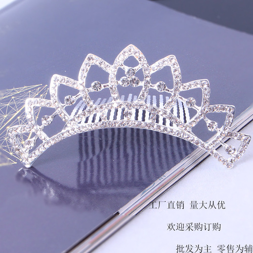 Crown Adult Bride Princess Crown Rhinestone Hair Accessories Hair Comb Wedding Movie Photoshoot Wedding Dress Performance Costume Hair Comb