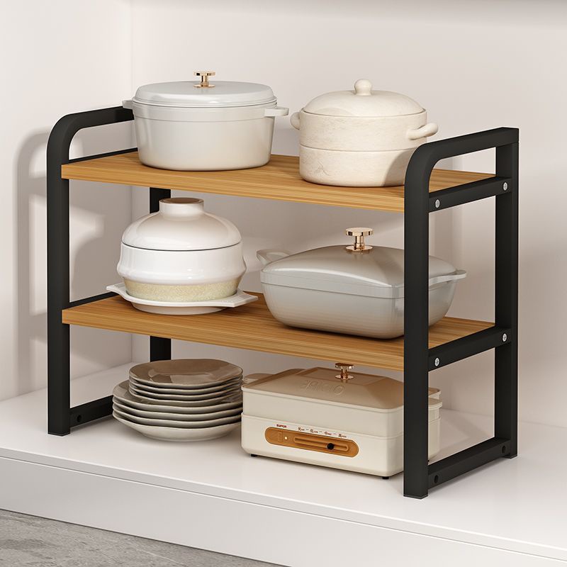 Countertop Kitchen Layered Storage Rack Desktop Storage Rack Storage Cabinet Partition Seasoning Plate Pot Rack New Style