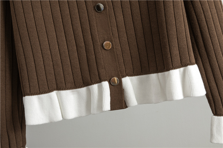 Women's Sweater Co-ords Two Piece Set With Bell Sleeves And Skirt_voghion.com