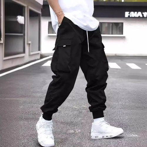 American Retro Work Pants for Men 2025 Printed Casual Long Pants Loose Sports Ankle Pants