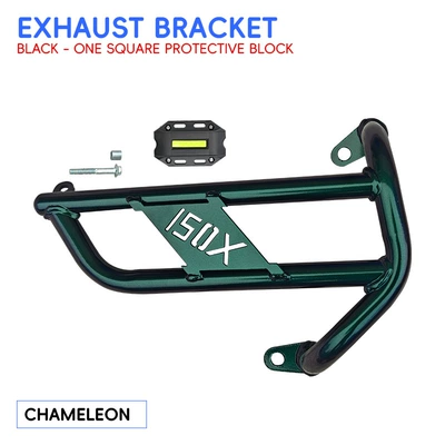 Motorcycle bumper — tail rack protection modification parts - chameleonenhanced-exhaust-bar-black-protective-block