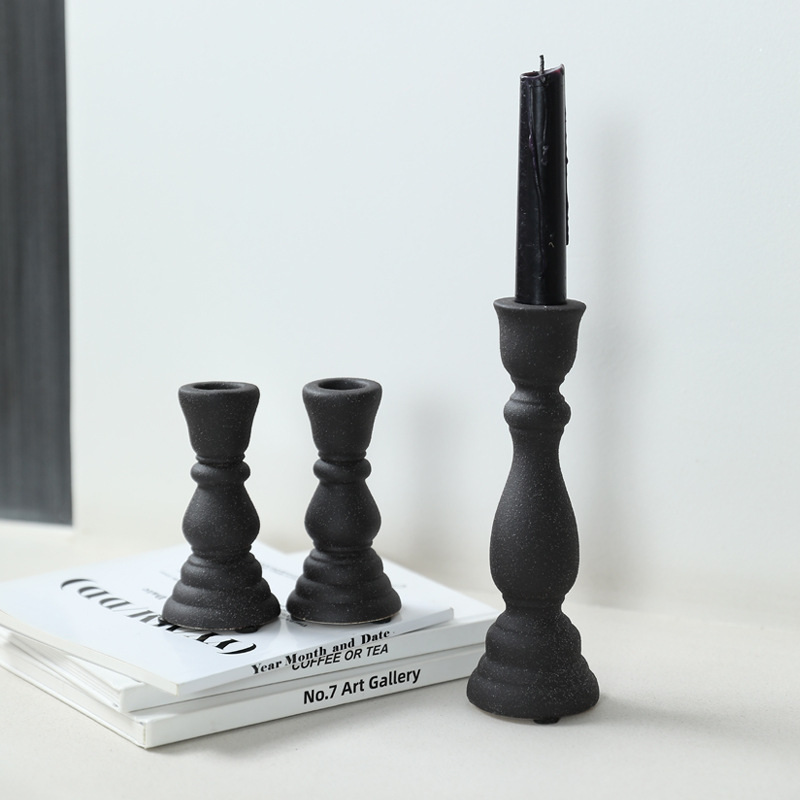 Ins nórdico retro columna romana candelabro de cerámica sala de estar mesa de comedor decoración decoración de asiento de candelabro de hogar europeo decoración