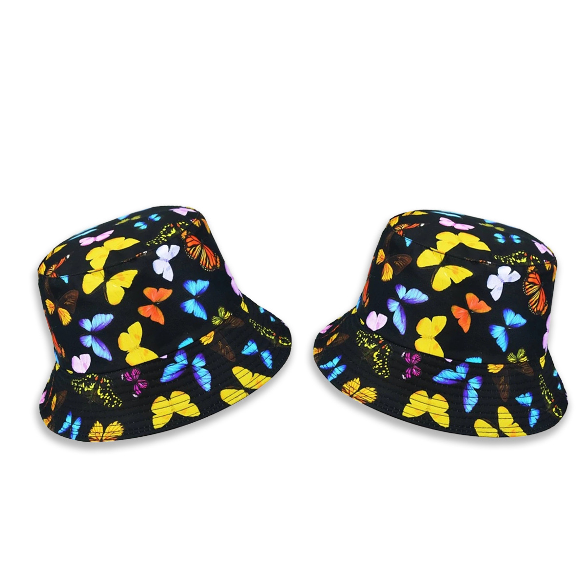 Korean Style Butterfly Printed Fisherman Hat Wholesale Nihaojewelry display picture 3