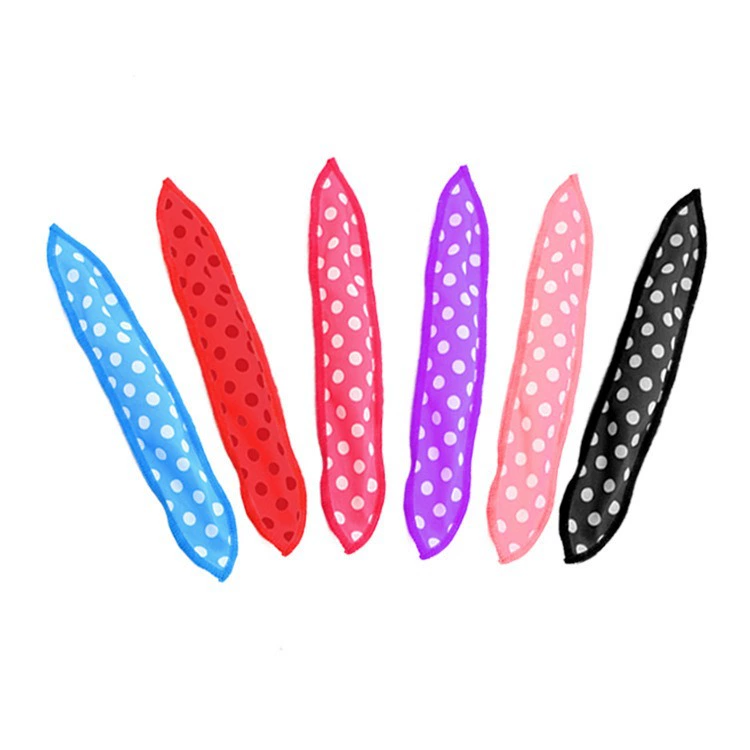 Керамическая плойка для завивки волос с рисунком в горошек, для трансграничной внешней торговли, с губкой-тампоном для завивки волос, в форме груши, с ушками кролика, волшебная плойка для завивки волос