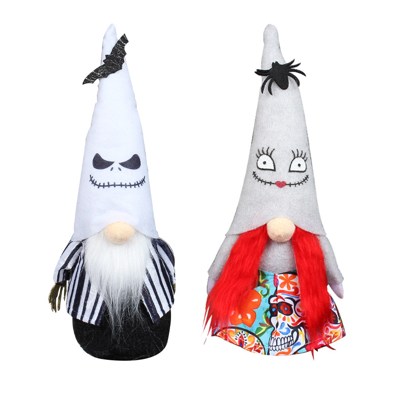 Hong Kong amor Comercio exterior fantasma cara muñeca decoración creativa Halloween señaló sombrero muñeca sin rostro fantasma Festival decoración de escritorio