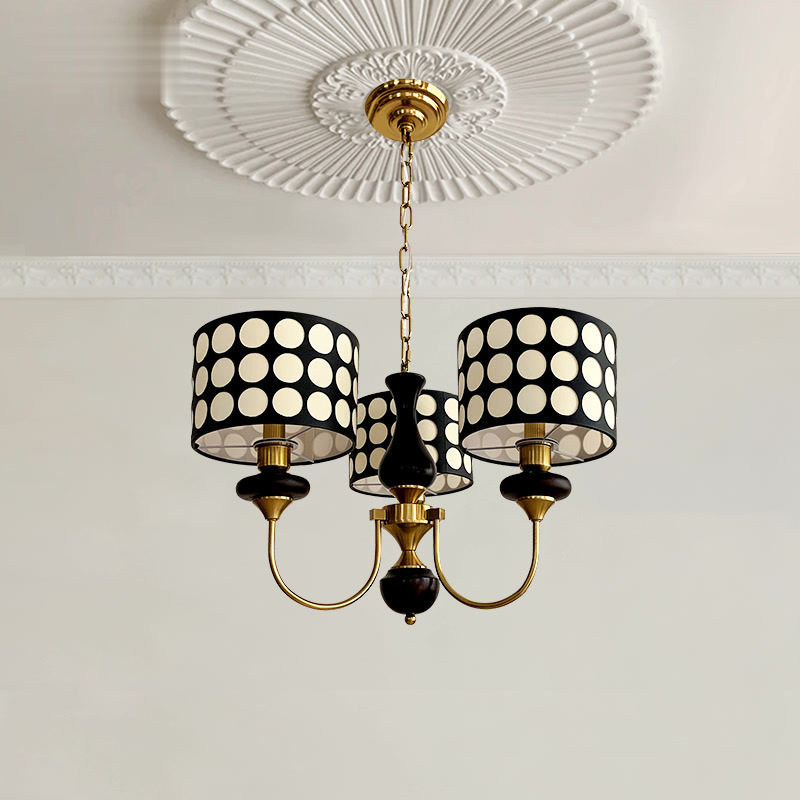 中古客廳吊燈實木法式餐廳臥室燈復古vintage美式意式侘寂風