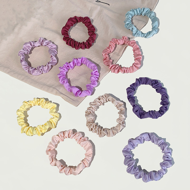 Wholesale Satin Small Size Traceless Satin Hair Rope Headdress display picture 2