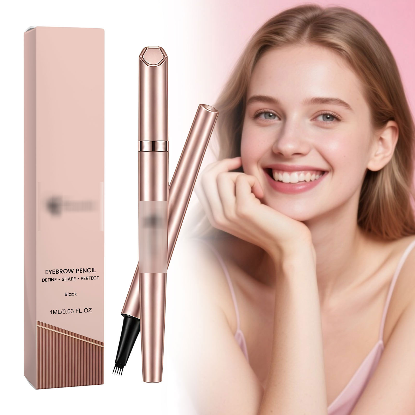 Long-Lasting Waterproof Eyebrow Pencil Series: Natural and Three-Dimensional Daily Eyebrow Shaping, Silky Smooth, Color-Rich, Non-Smudging, Waterproof Eyebrow Pencil