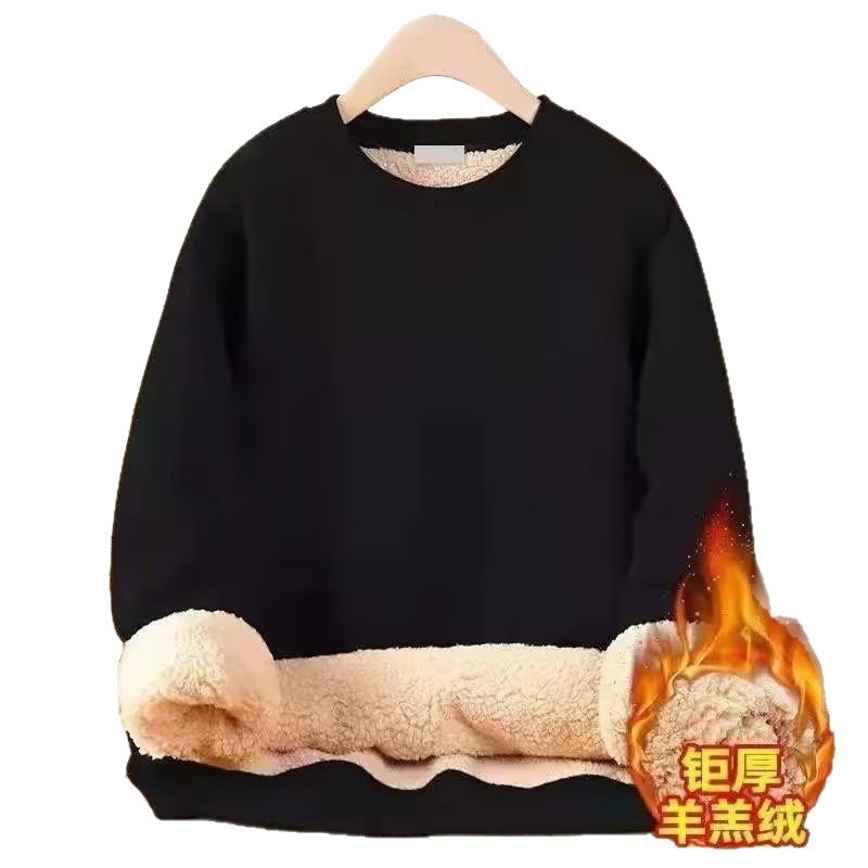 Nuevo invierno de cordero a prueba de frío y cálido con camiseta de cachemire de cachemire de caemire de caemire