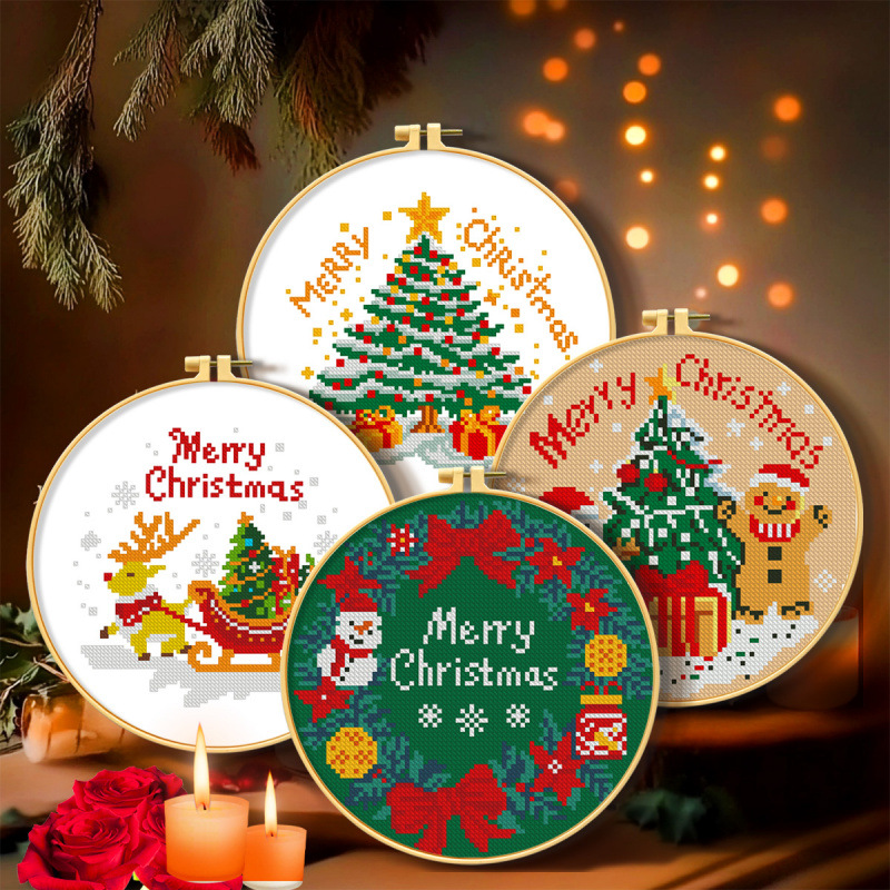 Mona Lisa Royal Crosspoint Navidad colección de un nuevo estilo moderno simple lindo bordado de hilo decorativo hecho a mano image 4