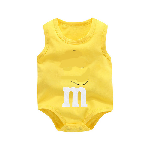 Baby climbing clothes summer short-sleeved one-piece clothes foreign trade Harbin clothes pure cotton thin cartoon printed newborn bag fart clothes