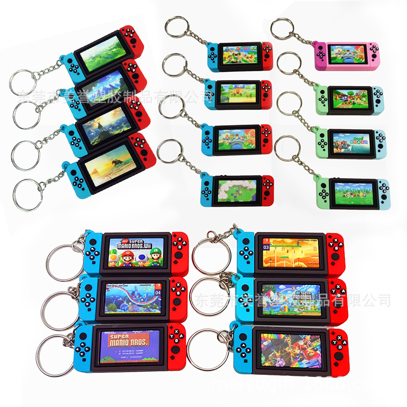 Nintendo Game Controller Pendant Animal Crossing Keychain Super Mario Pendant Doll Cute