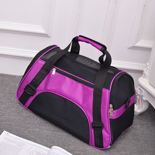 Stylish Breathable Grid Shoulder Bag with Single Strap for Outdoor Travel, Pet Bag for Cats, Winter Cotton Padding