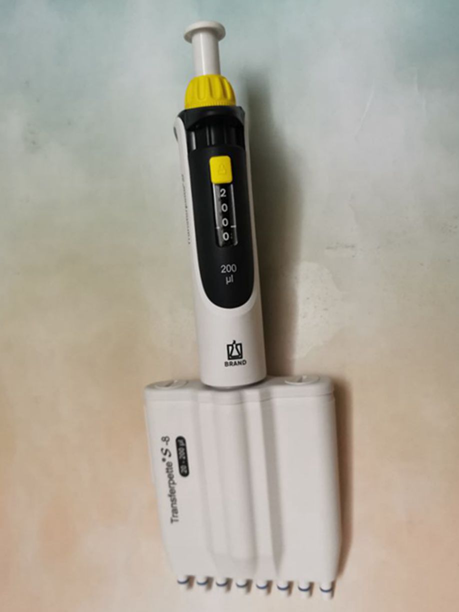 普兰德brand 20-200ul 8道手动数字可调量程移液器 705910