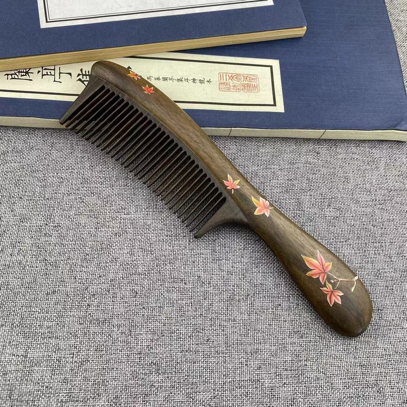 Cheng Guibao 木製櫛 誕生日プレゼント ラッカーアート ペイント フェスティバルギフト ヘアケア櫛 母親用|undefined