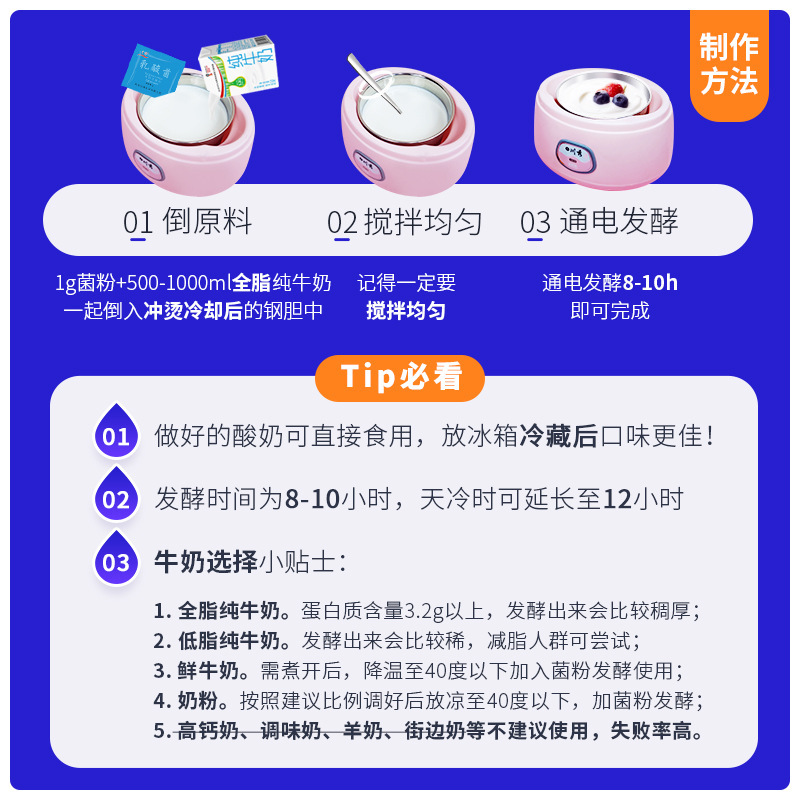 Chuanxiu ヨーグルト発酵細菌 5 細菌乳酸菌プロバイオティクス家庭用ヨーグルトマシンスターター輸入自家製ヨーグルトパウダー|undefined