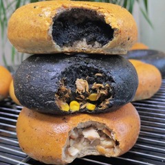bagel夹心贝果面包欧包手工烘焙全麦黑芝麻肉松代早餐零食