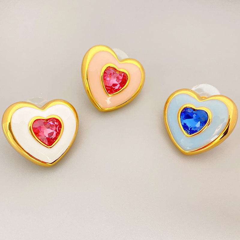 enamel heart shaped