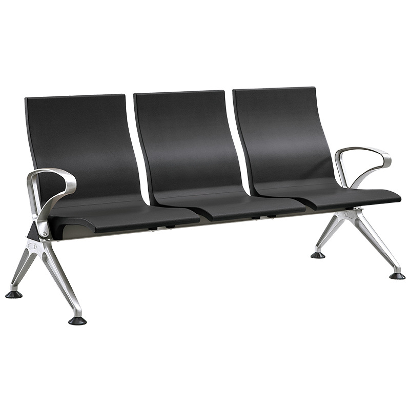 Silla de aeropuerto Foshan, silla de acero inoxidable, silla de tres plazas con respaldo, silla de espera, asientos públicos en fila, banco largo, para exteriores. image 6