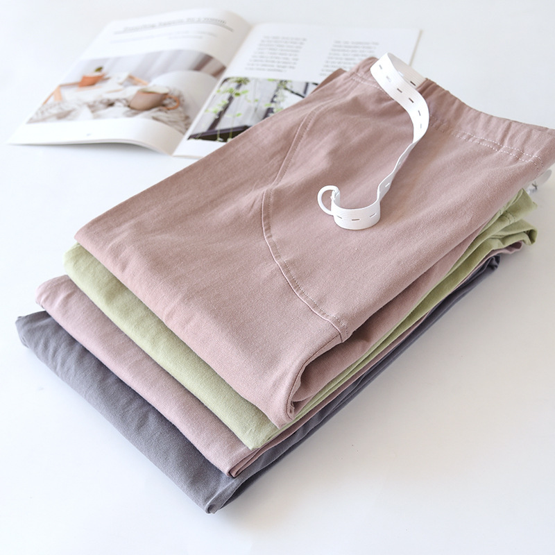 Pregnant Women's Pajama Pants Abdomen Pants Cotton Spring and Autumn Pants Loose plus size Adjustable Postpartum Home Pants for Pregnant Women