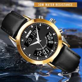 时刻美外贸时尚玻璃石英表潮流简约手表男款钢带男士手表跨境批发