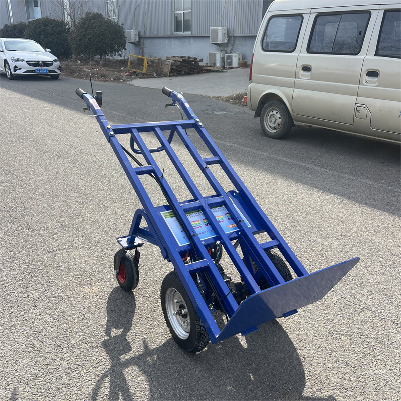 山地越野爬坡手推车 多功能小型电动鸡公车 全自动搬运手推平板车