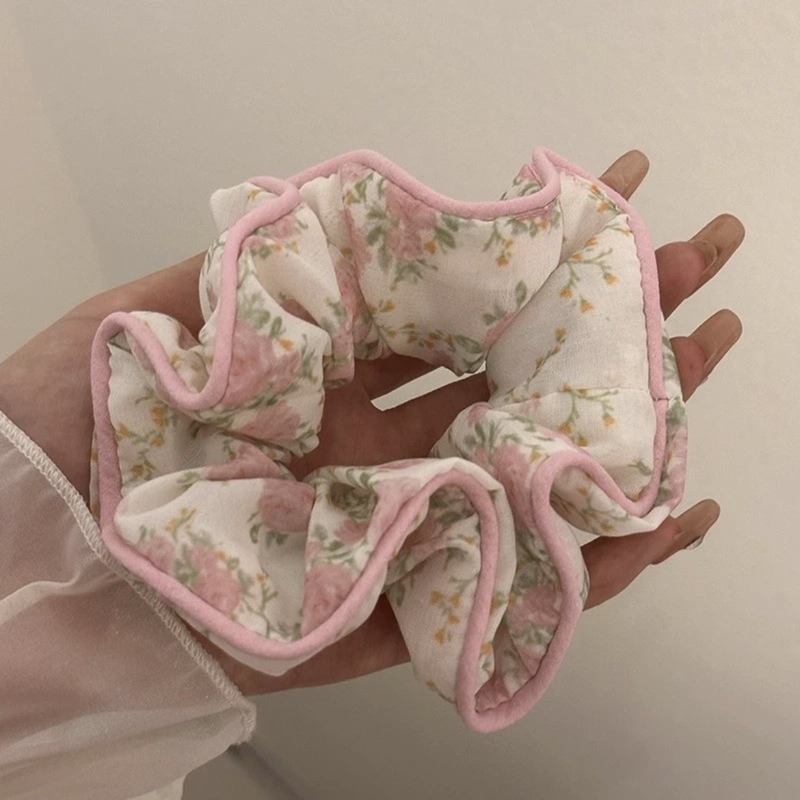 森の妖精の花柄ヘアゴム女性用 2025 新しいスタイルのボールヘッドスタイルヘッドバンド夏のシンプルな帽子|undefined