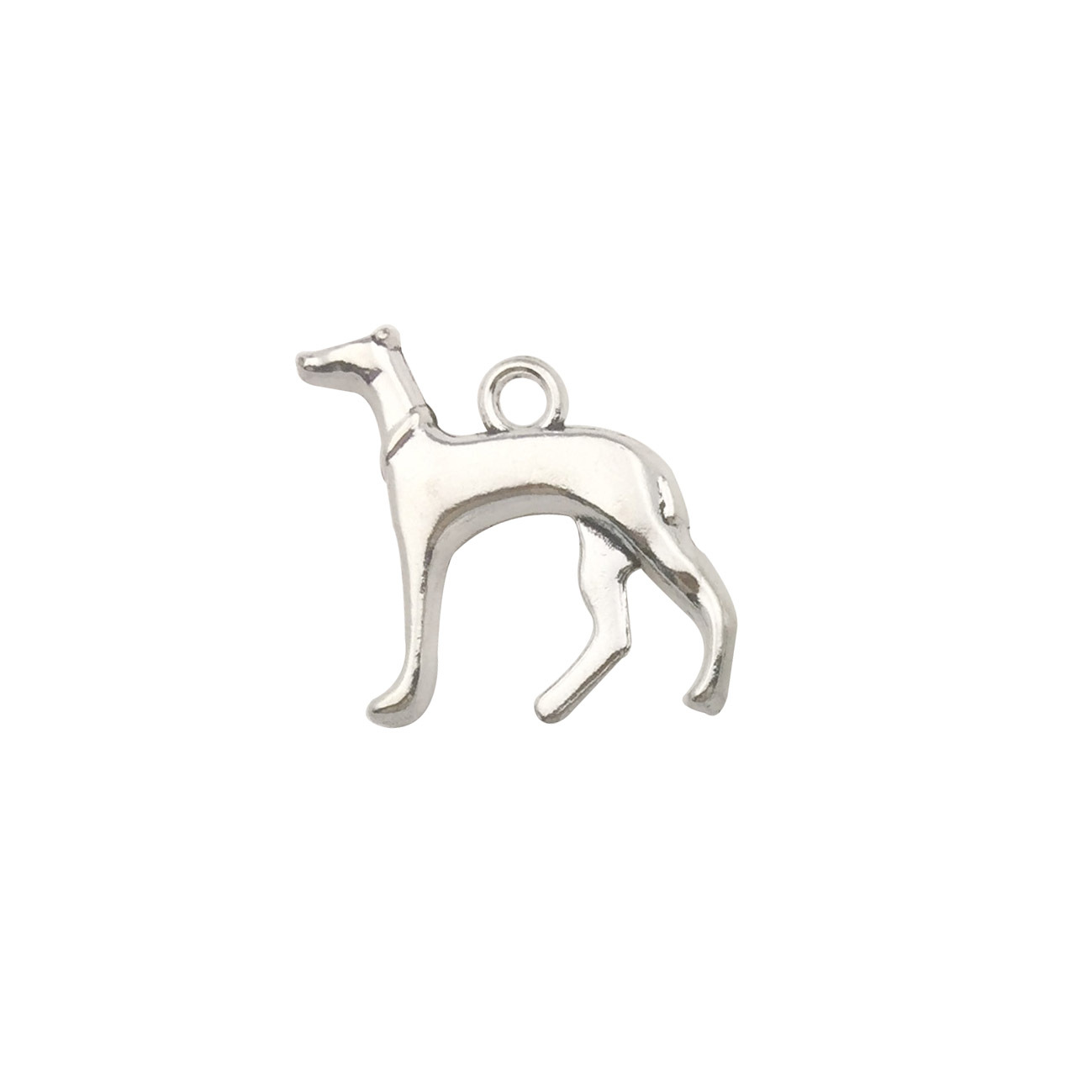 Venta caliente de fábrica 1 caniche plata Xizanga accesorios colgante DIY accesorios animales antiguos plata cachorro hueso pata