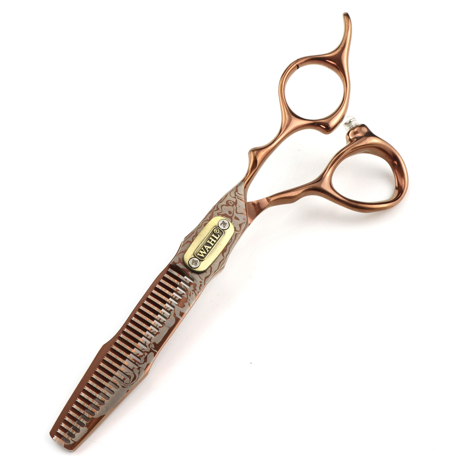 Ciseaux de coiffure professionnels damas bronze double épée_voghion.com