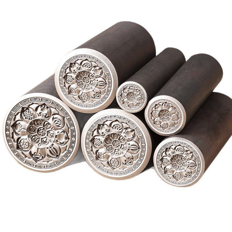 八宝罗盘模具cnc浮雕首饰圆牌吊坠冲头吉言吉祥八宝钢印打金錾子