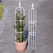 白色8mm园艺简易组装支架U型月季攀爬植物组合架室外厂家直销